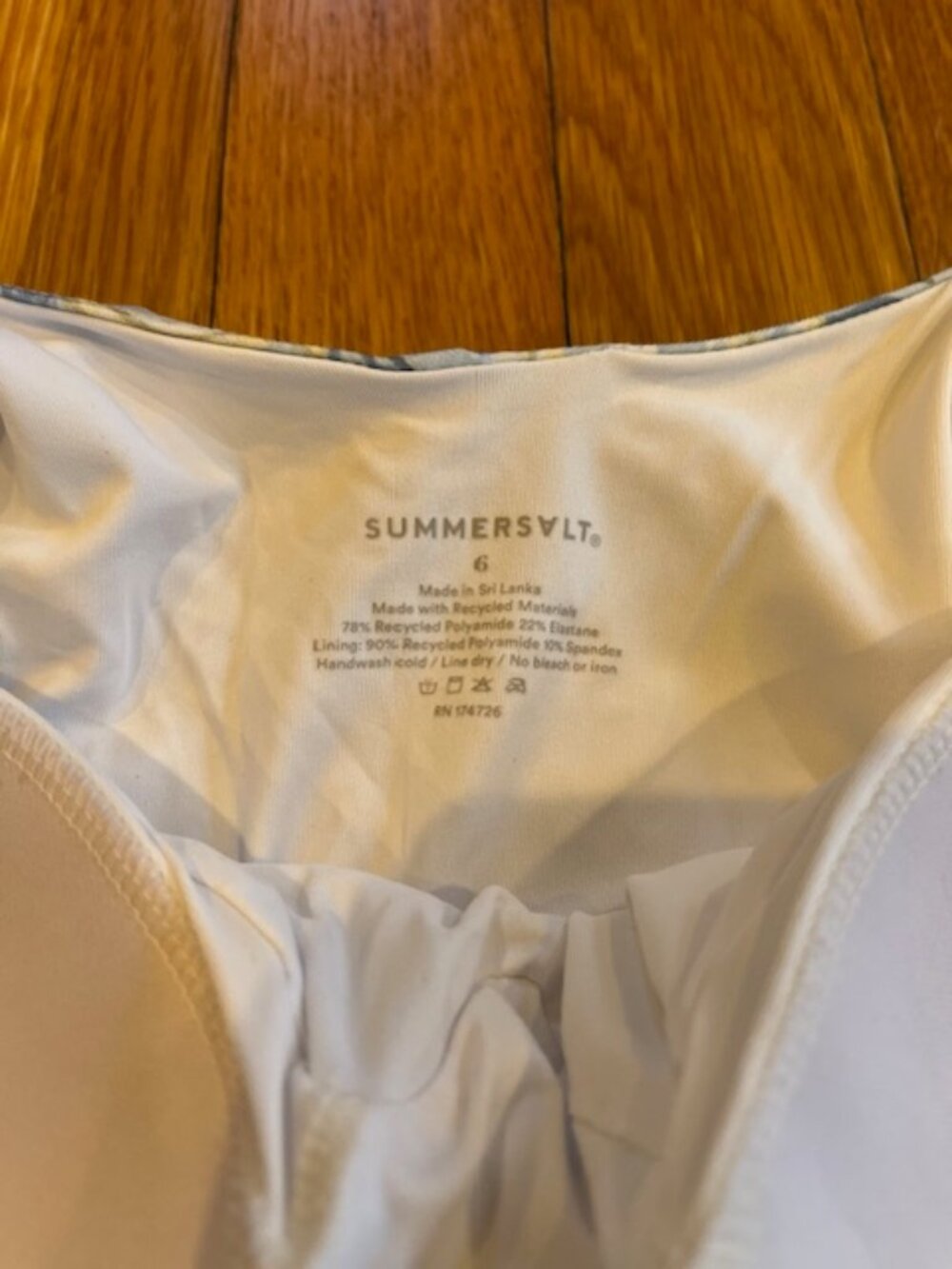 summersalt Blue and White Floral One-Piece Swimsuit - Picture 5 of 7